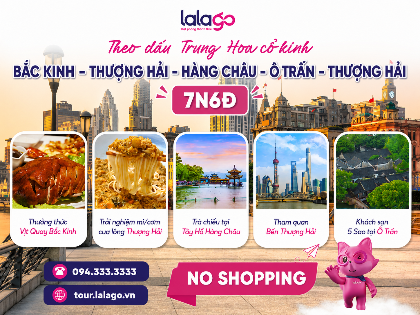 TOUR HÀ NỘI - BẮC KINH - THƯỢNG HẢI - HÀNG CHÂU - Ô TRẤN - THƯỢNG HẢI | 7N6Đ