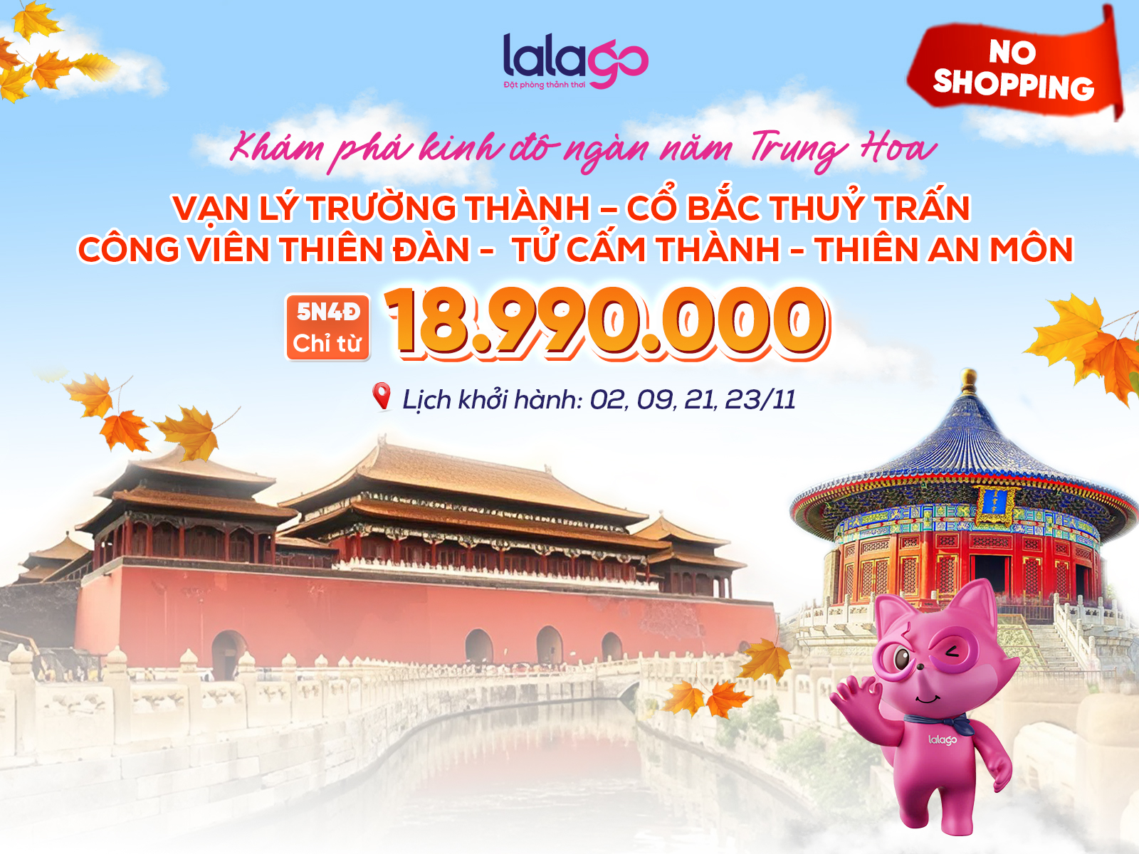 TOUR HÀ NỘI - BẮC KINH | NO SHOPPING | 5N4Đ