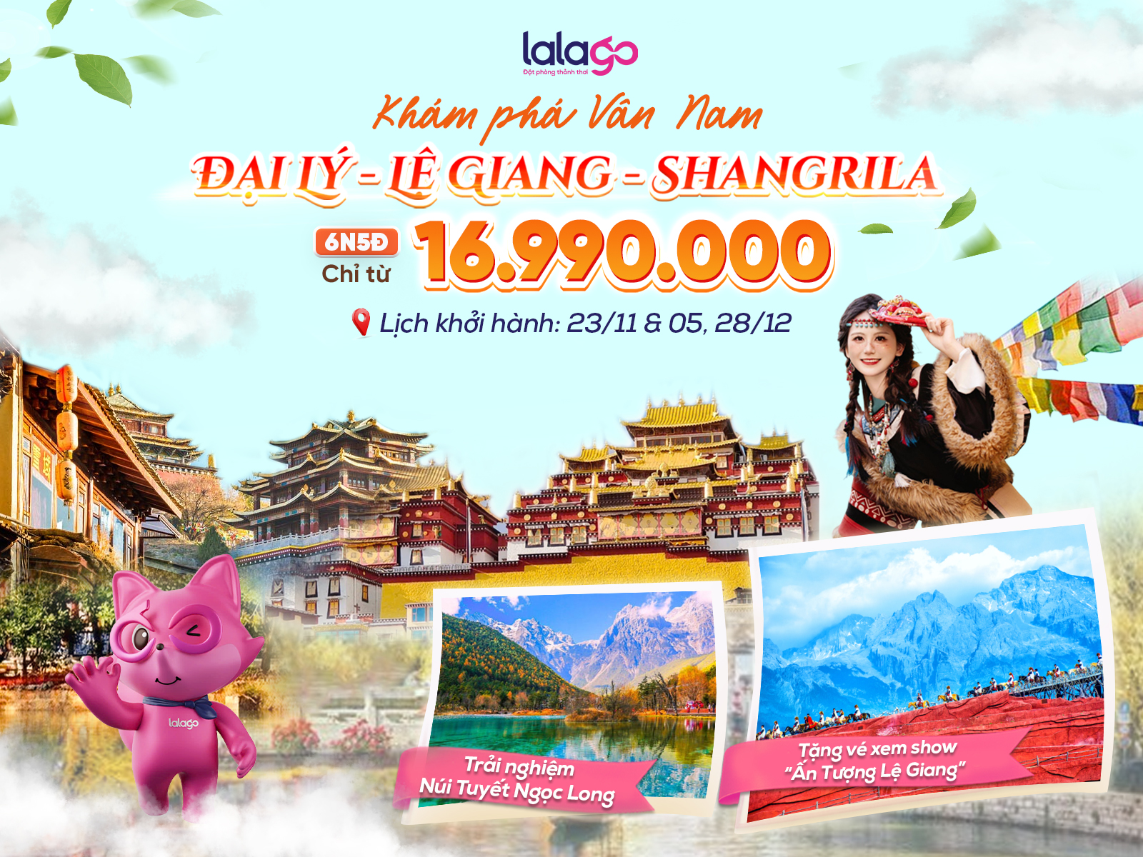 TOUR HÀ NỘI - LỆ GIANG - ĐẠI LÝ - SHANGRILA | 6N5Đ