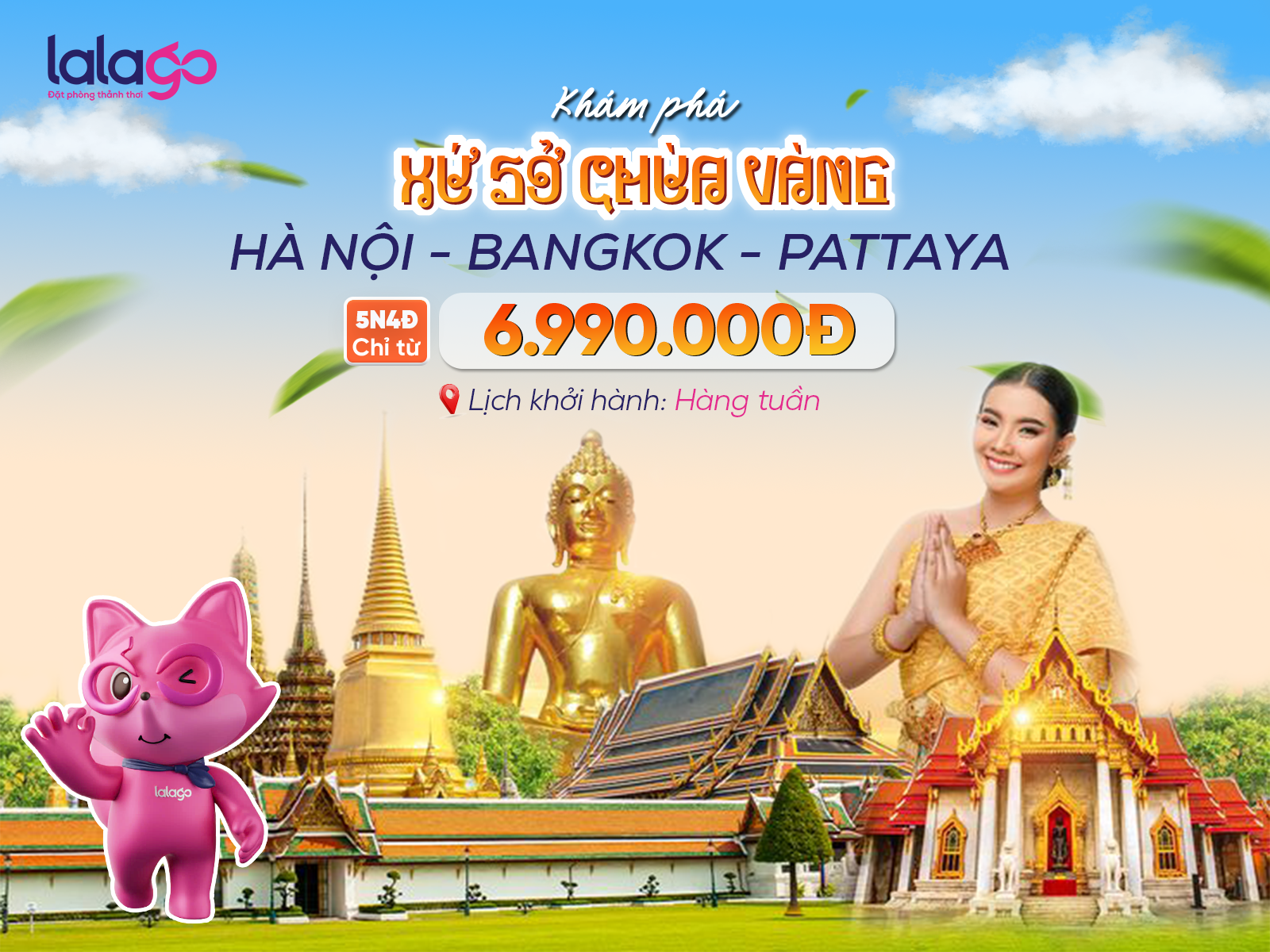 TOUR HÀ NỘI - BANGKOK - PATTAYA | 5N4Đ