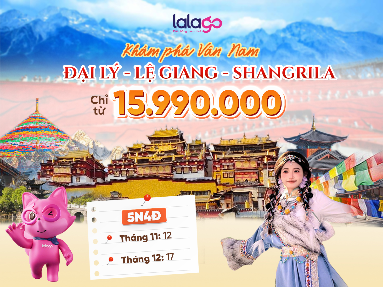 TOUR HÀ NỘI – LỆ GIANG – SHANGRILA | 5N4Đ