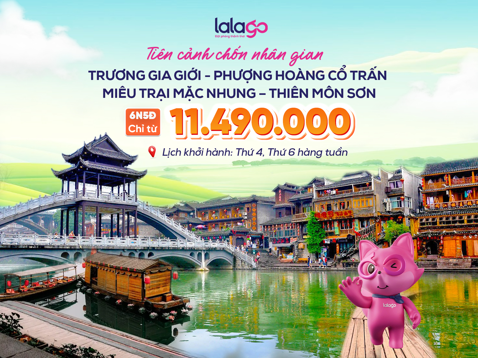 TOUR HÀ NỘI – TRƯƠNG GIA GIỚI - PHƯỢNG HOÀNG CỔ TRẤN | 6N5Đ