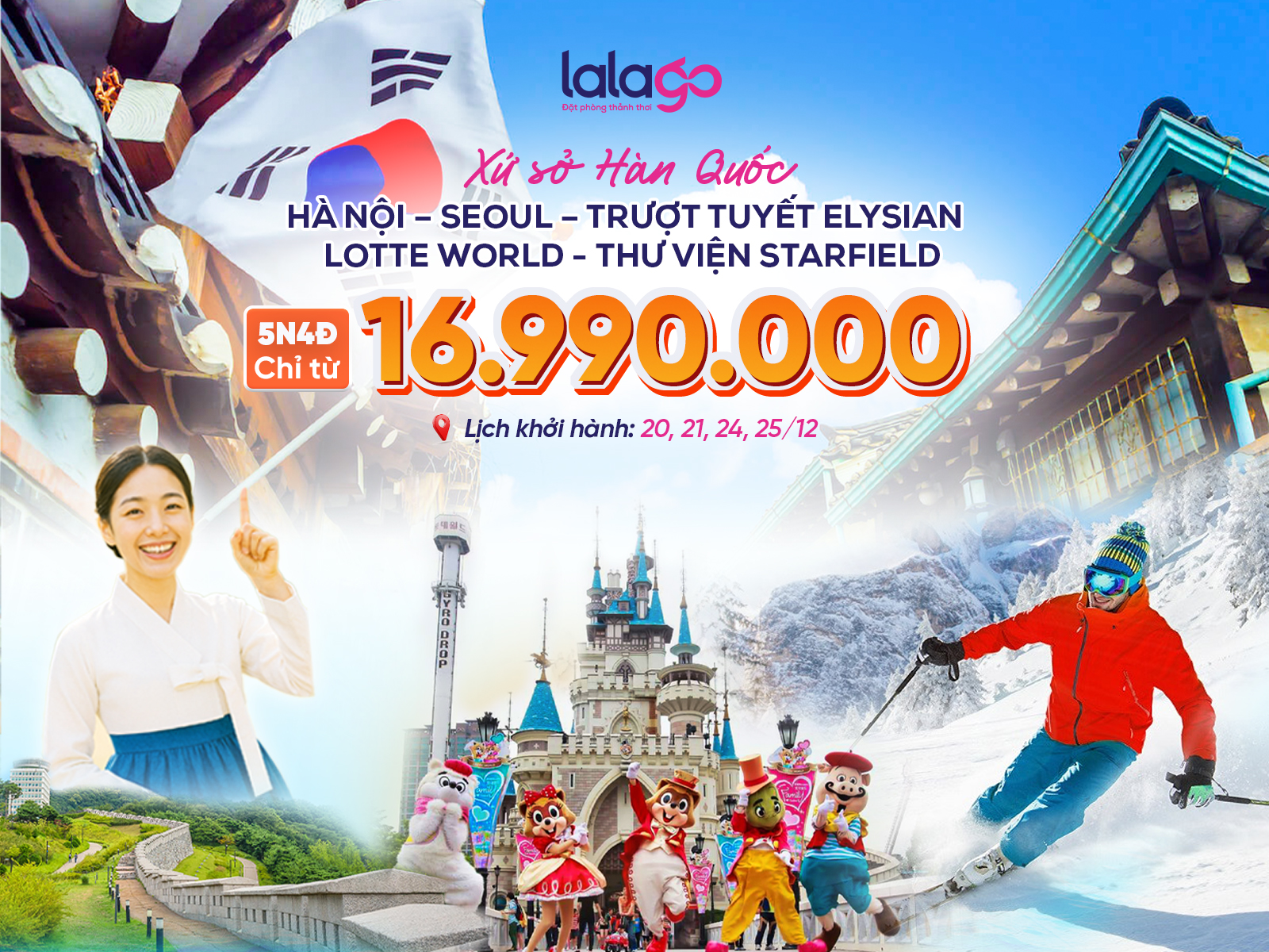 TOUR HÀ NỘI - SEOUL - TRƯỢT TUYẾT ELYSIAN | 5N4D