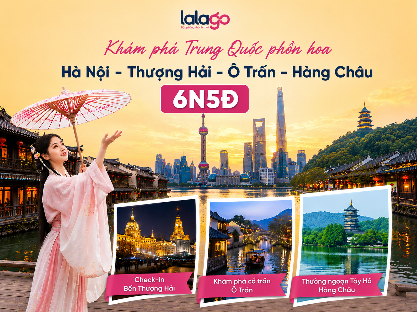 Tour Hà Nội - Thượng Hải - Ô Trấn - Hàng Châu | 6N5Đ